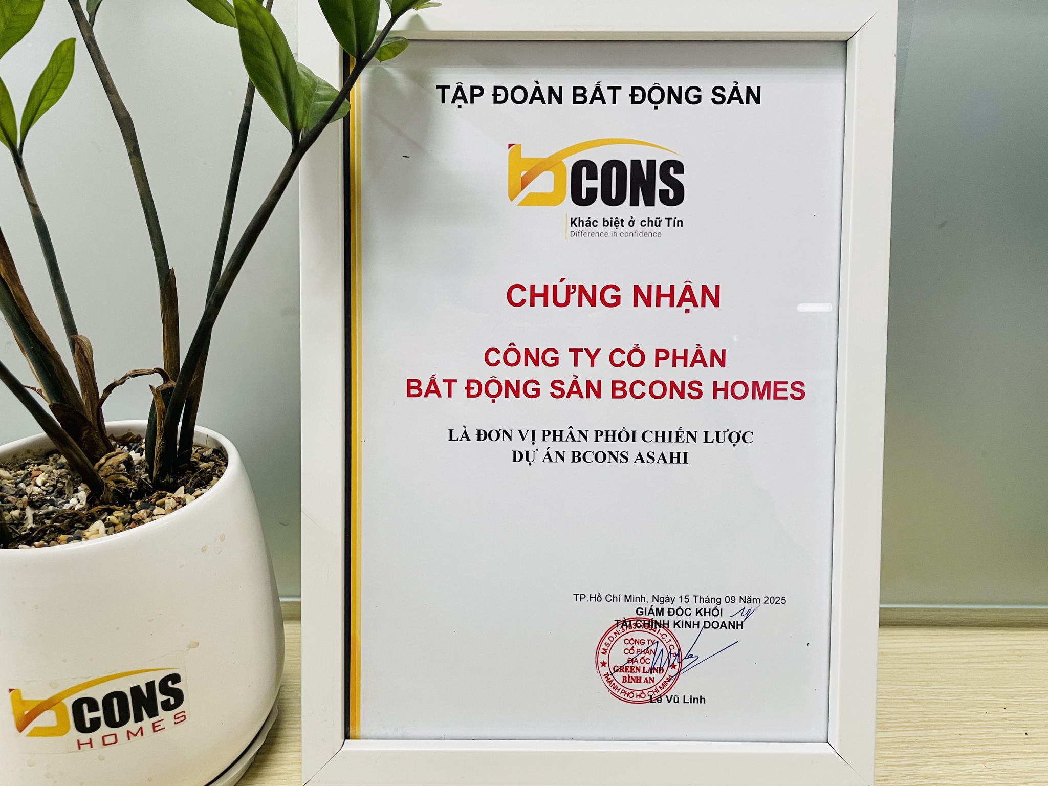 Chứng nhận dự án Asahi